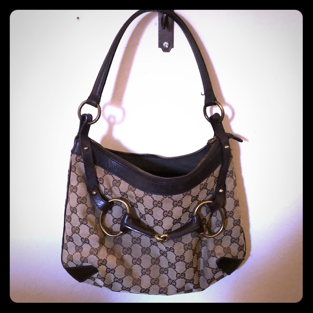 100% Authentic Gucci Monogram Hobo